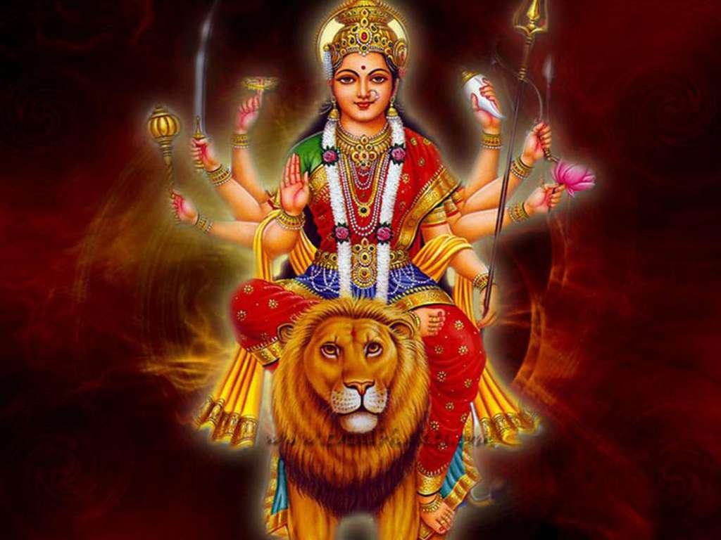 Maa Durga with all the gifts from Gods